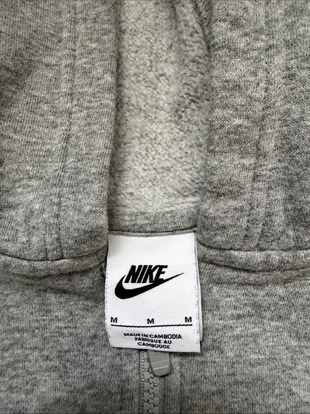 Nike Gray Full-Zip Hooded Sweatshirt - Picture 2 of 3
